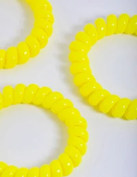 Sachet en spirale en plastique jaune pour grands cheveux