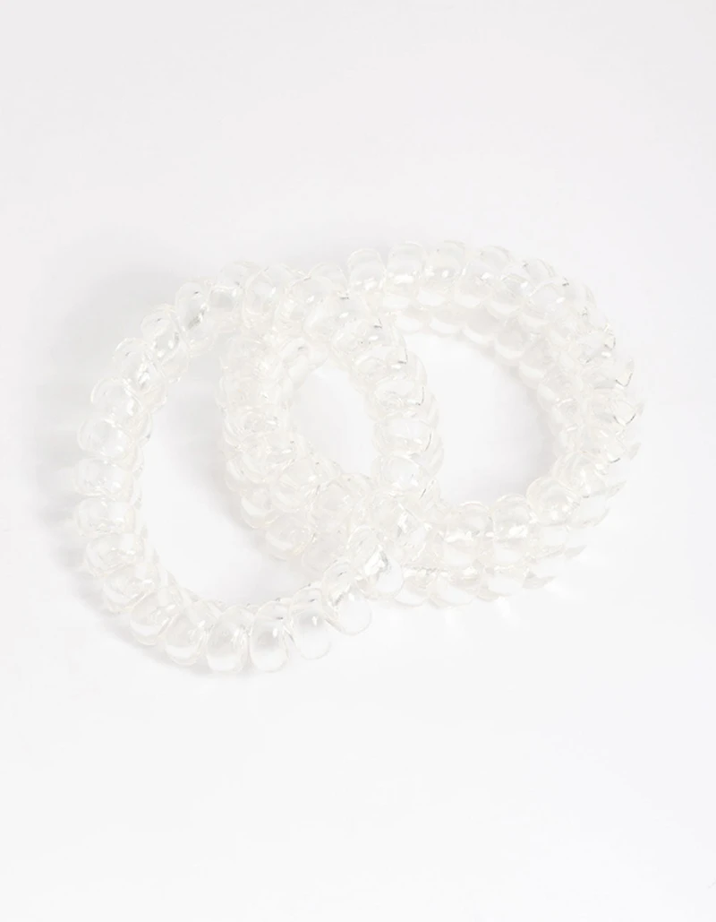 Sachet en spirale en plastique transparent pour grands cheveux