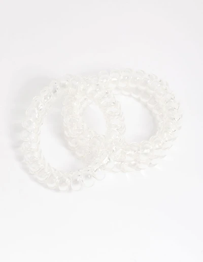 Sachet en spirale en plastique transparent pour grands cheveux