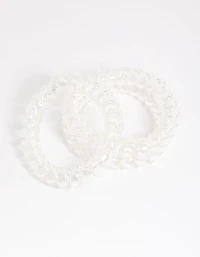 Sachet en spirale en plastique transparent pour grands cheveux