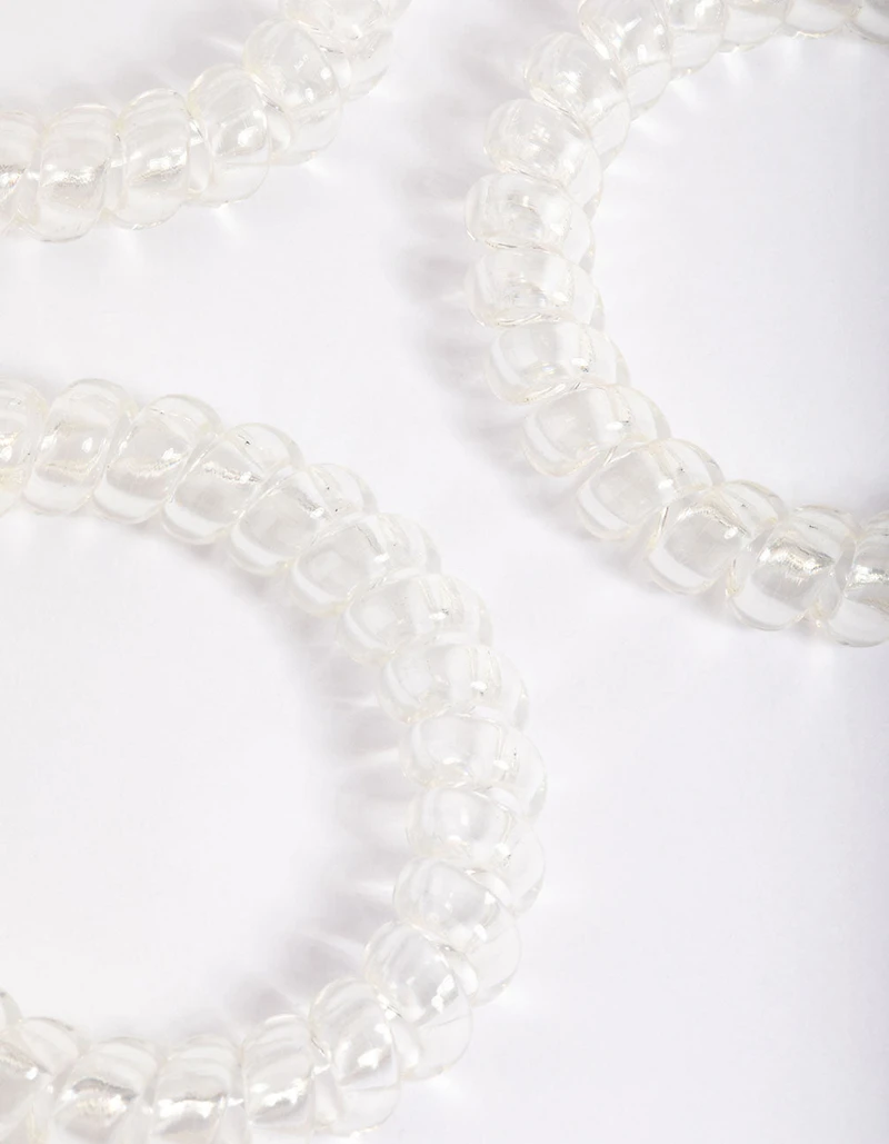 Sachet en spirale en plastique transparent pour grands cheveux