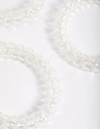 Sachet en spirale en plastique transparent pour grands cheveux