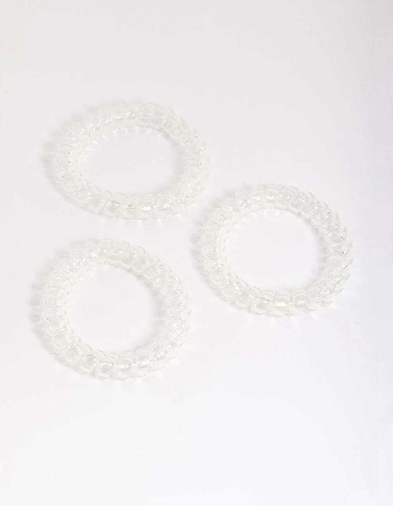 Sachet en spirale en plastique transparent pour grands cheveux
