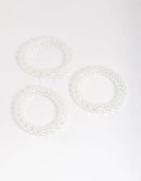 Sachet en spirale en plastique transparent pour grands cheveux