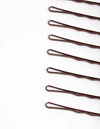 Coated Brown Bobby Pin 10-Pack