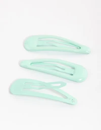 Coated Turqouise Bubble Snap Clip Pack