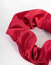 Chouchou-chouchou en tissu bordeaux en satin