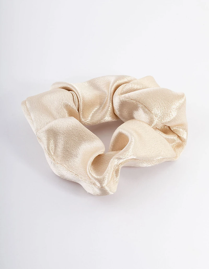 Chouchou en satin crème