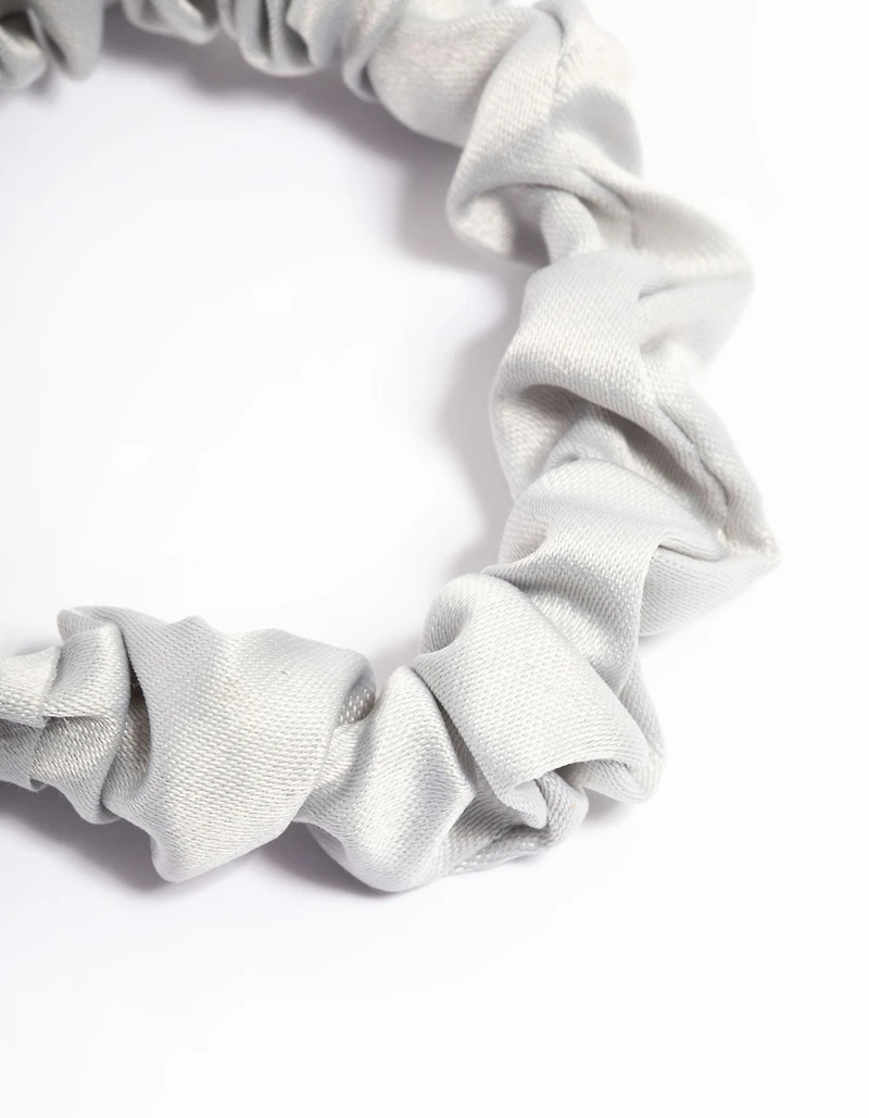 Chouchouchet étroit en tissu gris