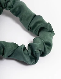 Green Fabric Narrow Scrunchie
