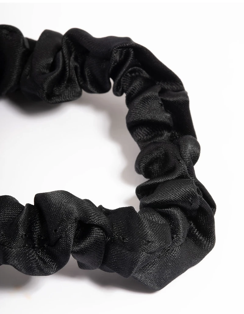 Chouchou étroit en tissu noir