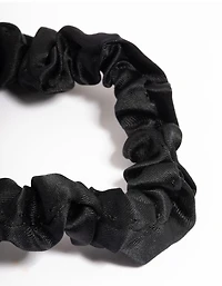 Chouchou étroit en tissu noir