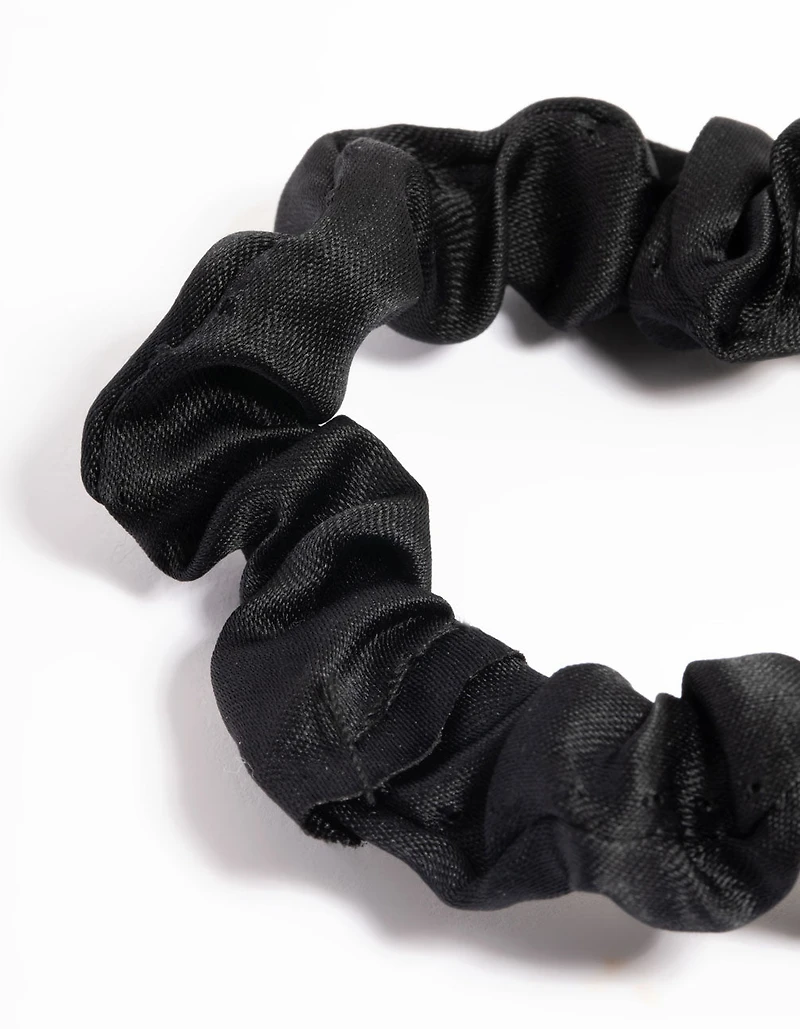 Chouchou étroit en tissu noir