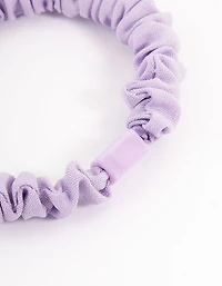 Scrunchie mince à pince en tissu violet