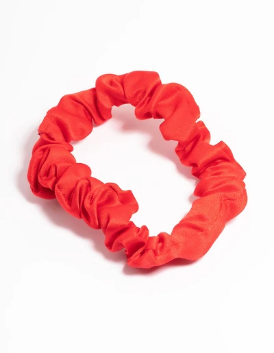 Chouchou mince à pince en tissu rouge