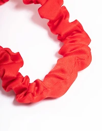 Chouchou mince à pince en tissu rouge