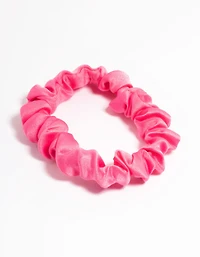 Chouchou mince à pince en tissu fuchsia