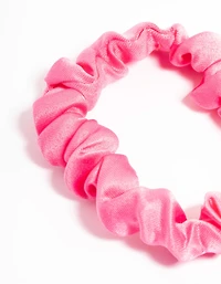 Chouchou mince à pince en tissu fuchsia