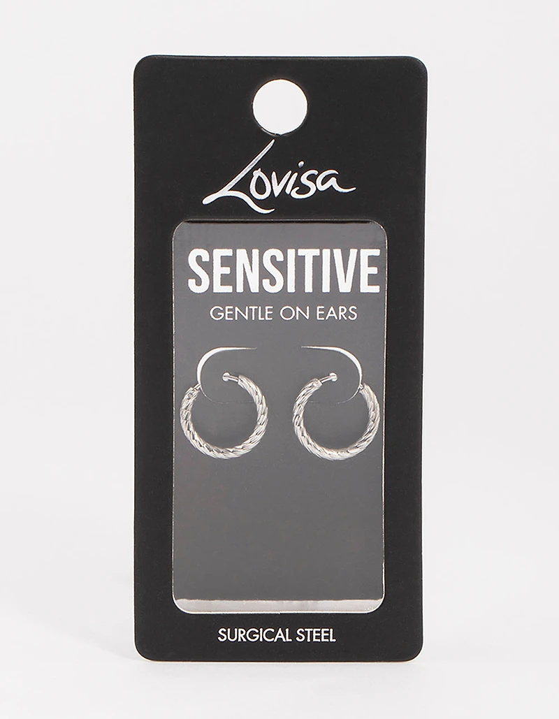 Surgical Steel Twist Hoop Earrings