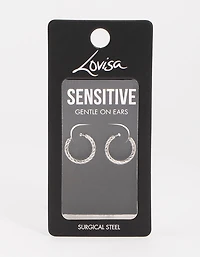 Surgical Steel Twist Hoop Earrings