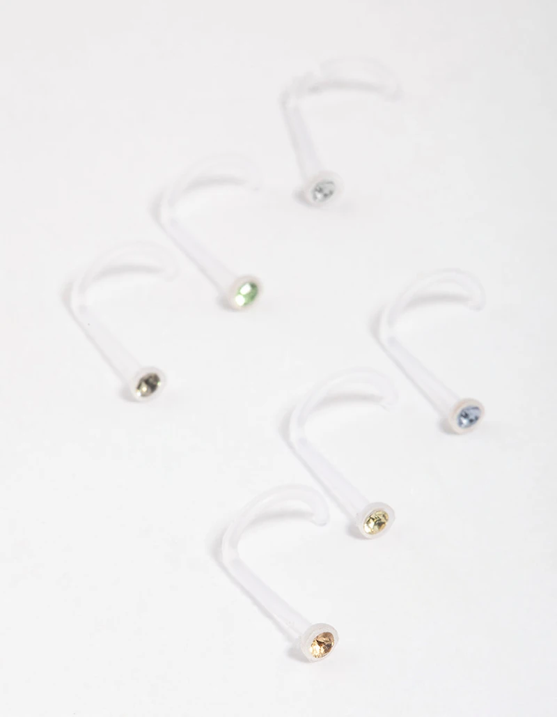 Surgical Steel Assorted Nose Studs 6-Pack