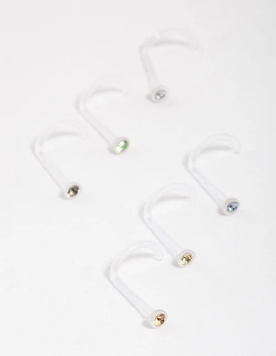 Surgical Steel Assorted Nose Studs 6-Pack