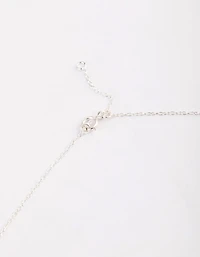 Sterling Silver Cubic Zirconia Pave Heart Necklace