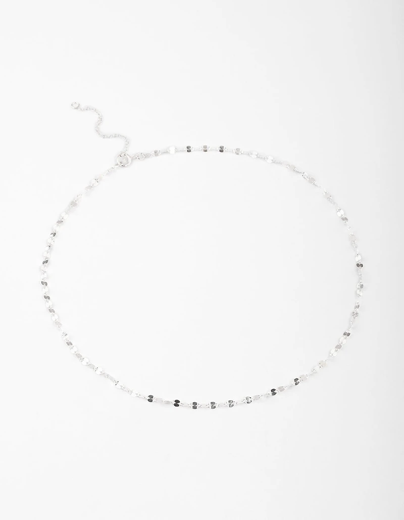 Sterling Silver Mirror Link Choker