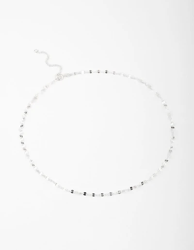 Sterling Silver Mirror Link Choker