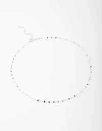 Sterling Silver Mirror Link Choker