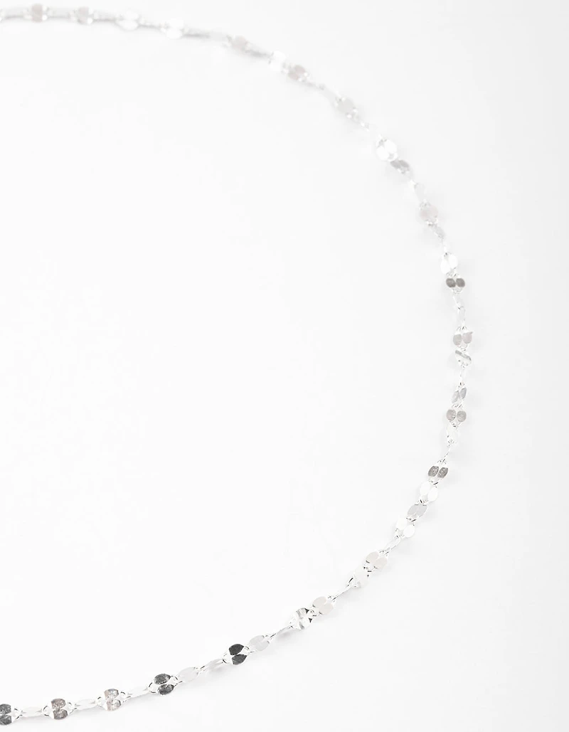 Sterling Silver Mirror Link Choker
