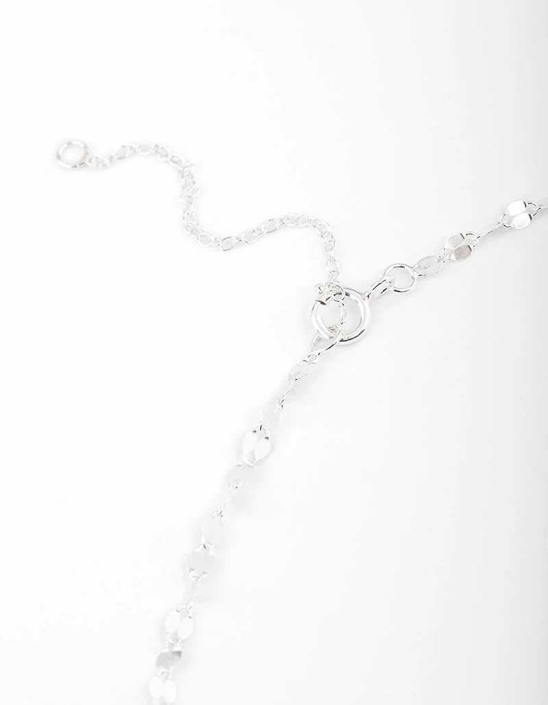 Sterling Silver Mirror Link Choker