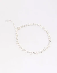 Sterling Silver Linked Heart Bracelet