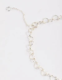 Sterling Silver Linked Heart Bracelet