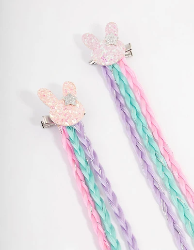 Kids Faux Hair Bunny Braid Clip