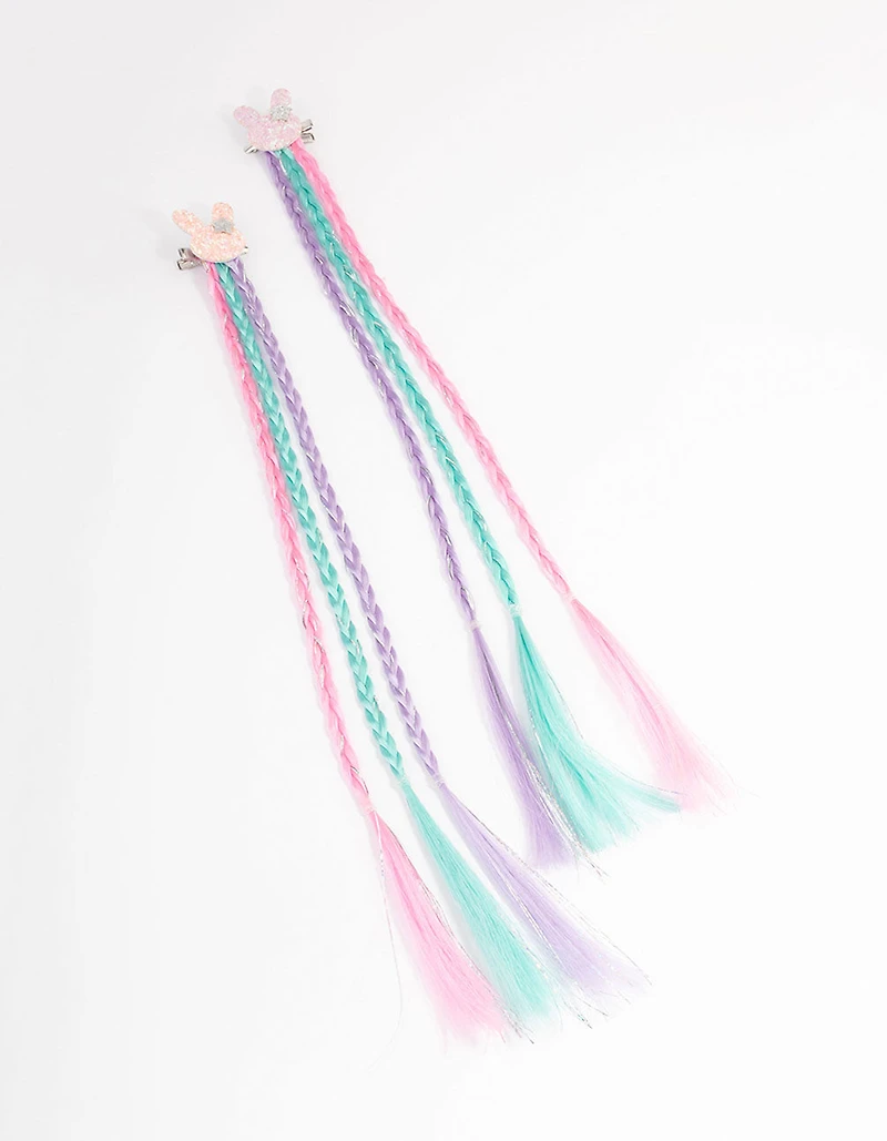 Kids Faux Hair Bunny Braid Clip