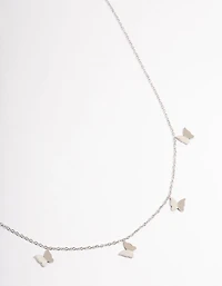 Waterproof Stainless Steel Butterfly Charm Necklace