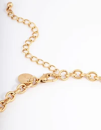 Worn Gold Twirl Choker