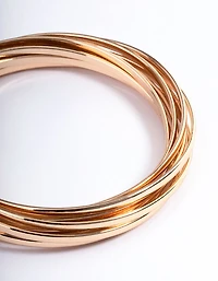 Gold Plain Molten Bracelet 9-Pack