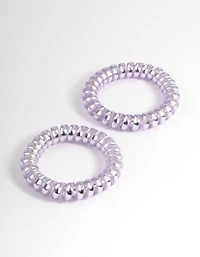 Paquet de spirales capillaires en plastique lilas