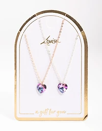 Mixed Metal Basic Heart Necklace Pack