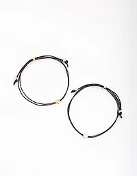 Silver Cord Heart Bracelet Pack