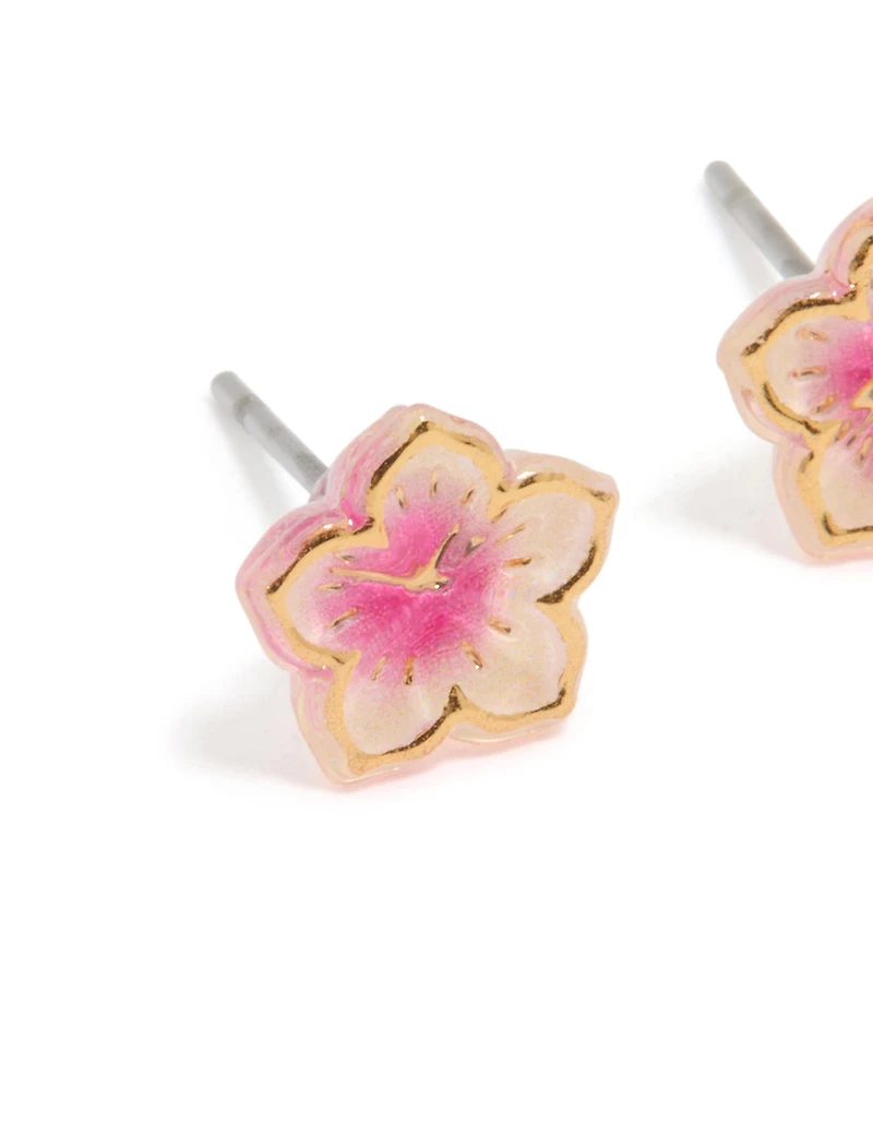 Boucles d’oreilles Mini Frangipani en or