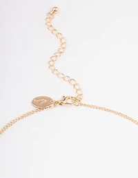 Gold Double Infinity Heart Necklace