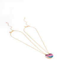 Kids Magnet Strap Heart BFF Necklace