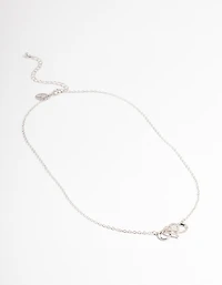 Silver Infinity Heart Diamante Necklace