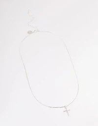 Silver Elegant Cross Necklace