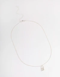 Silver Precious Lock Necklace