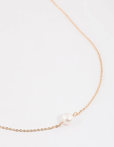 Gold Freshwater Pearl Necklace