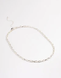 Silver Intertwined Chain Necklace